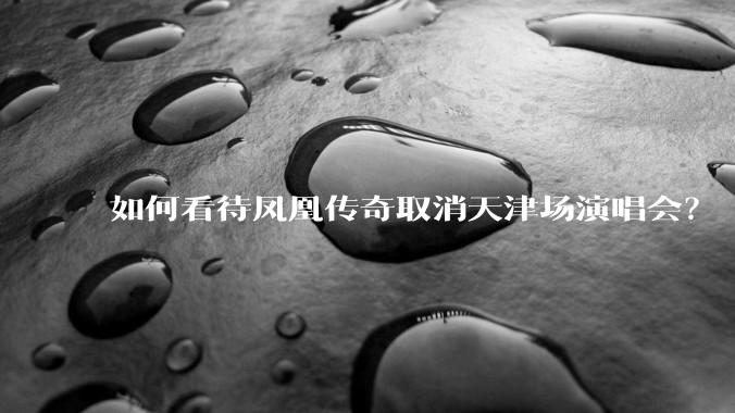 如何看待凤凰传奇取消天津场演唱会？